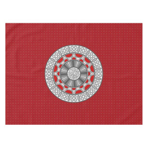 Mantel Aztec se reúne con Alien Tablecloth