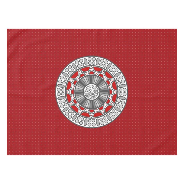 Mantel Aztec se reúne con Alien Tablecloth (Frente (Horizontal))