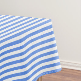 Mantel Azul Aciano y Raya Blanca