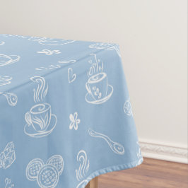 Mantel Azul airoso del tiempo del té