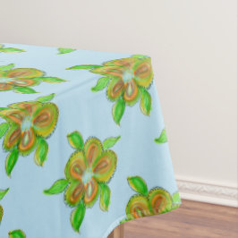 Mantel Azul bebé con verdes