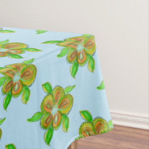 Mantel Azul bebé con verdes