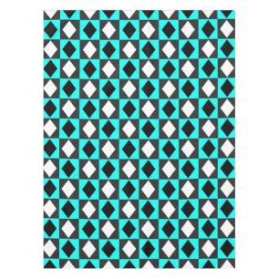 Mantel Azul blanco geométrico rhombus Diamante