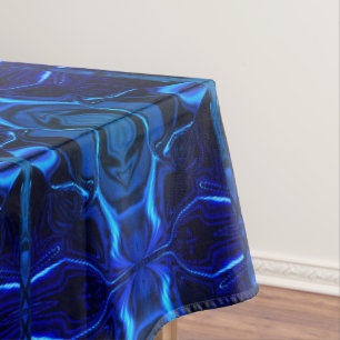 Mantel Azul con trazos entrelazados 'flotantes'
