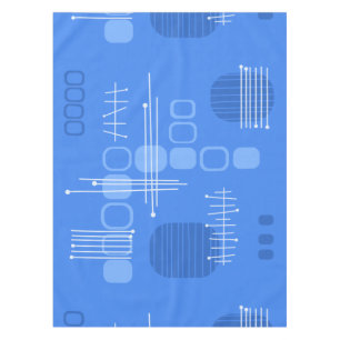 Mantel Azul de Barkcloth de resumen atómico
