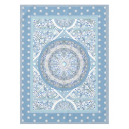 Mantel Azul de encaje cerámico y copo de nieve