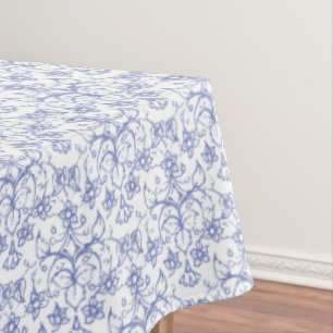 Mantel Azul de encargo del bígaro en floral decorativo