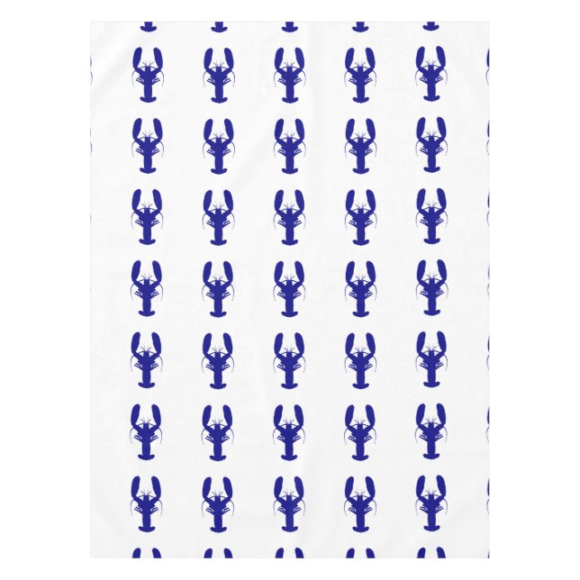 Mantel Azul De La Armada En Lobster Blanco De La Decoraci (Anverso)