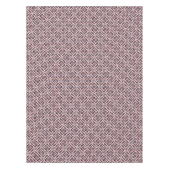 Mantel Azul Floral Rosa y Marrón (Anverso)