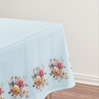 Mantel Azul Flores para Celebrar