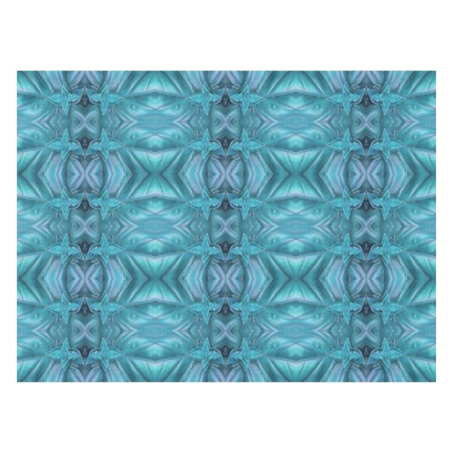 Mantel Azul Glaseado Abstracto (Frente (Horizontal))
