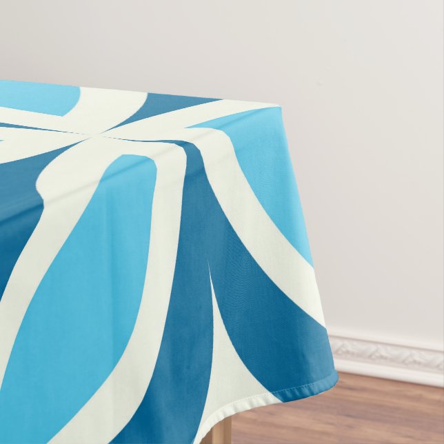 Mantel Azul marino geométrico moderno de mediados de sigl (In Situ)