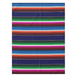 Mantel Azul, Naranja, rosado caliente, sarape verde mexic