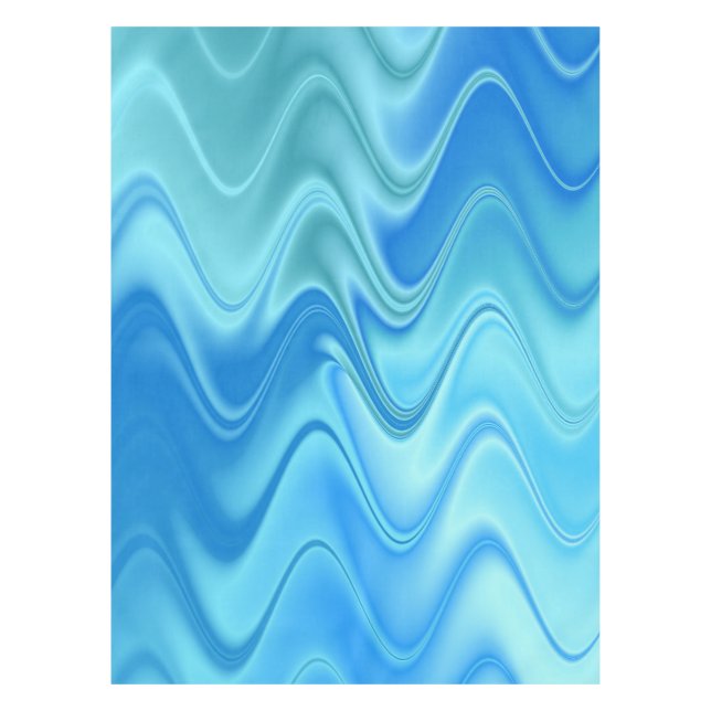 Mantel Azul Ondulado Abstracto (Anverso)