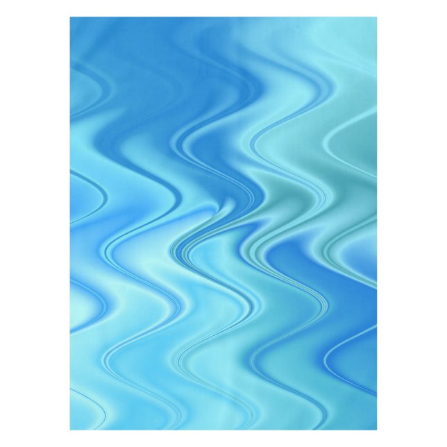 Mantel Azul Ondulado Abstracto (Anverso)