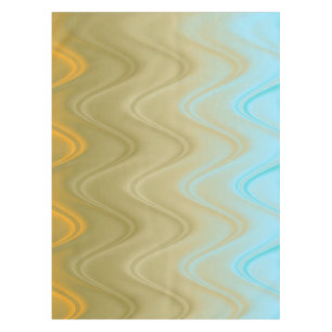 Mantel Azul Ondulado Verde Naranja Abstracto