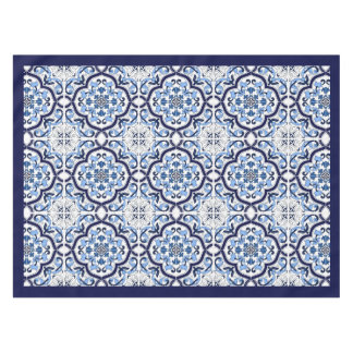 Mantel Azul Ornate Floral Mediterráneo Tile Siciliano