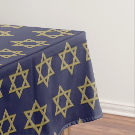 Mantel Azul oscuro moderno | Chanukah | ESTRELLA DE DAVID