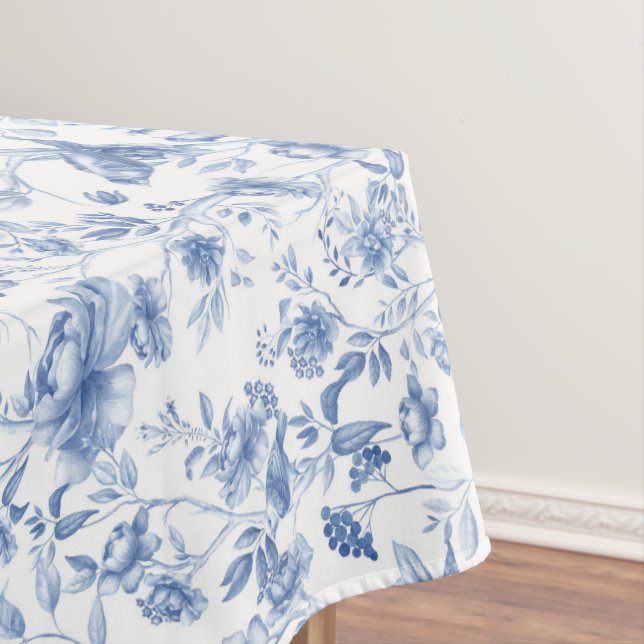 Mantel Azul, porcelana, china azul, tela floral, chinoise (In Situ)