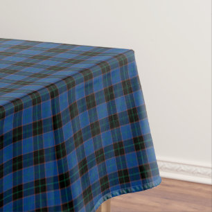 Mantel Azul real de Hume del clan y tartán escocés negr