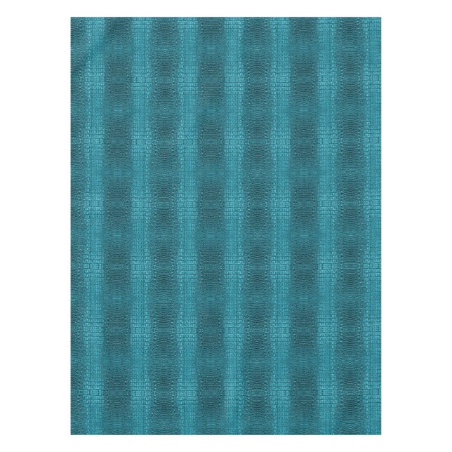 Mantel azul turquesa de moda femenina Alligator Cuero (Anverso)