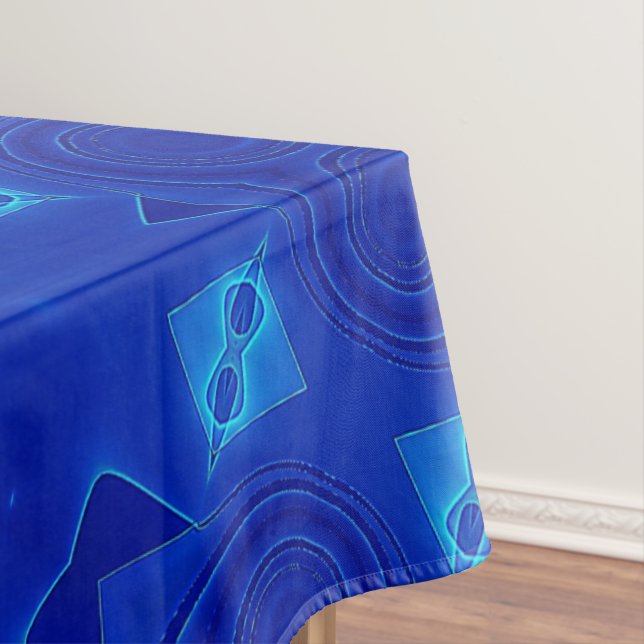Mantel Azul Turquesa Mandala Flores Geometría de arte (In Situ)