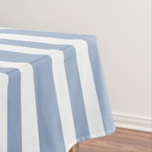 Mantel azul y blanco a rayas