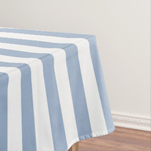 Mantel azul y blanco a rayas