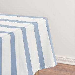 Mantel azul y blanco a rayas