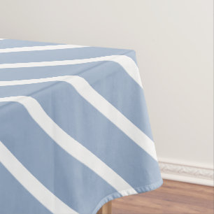 Mantel azul y blanco a rayas