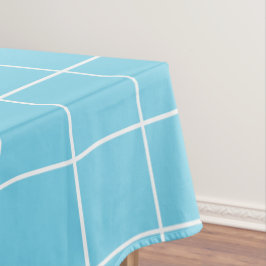 Mantel Azul y blanco claro de la cuadrícula