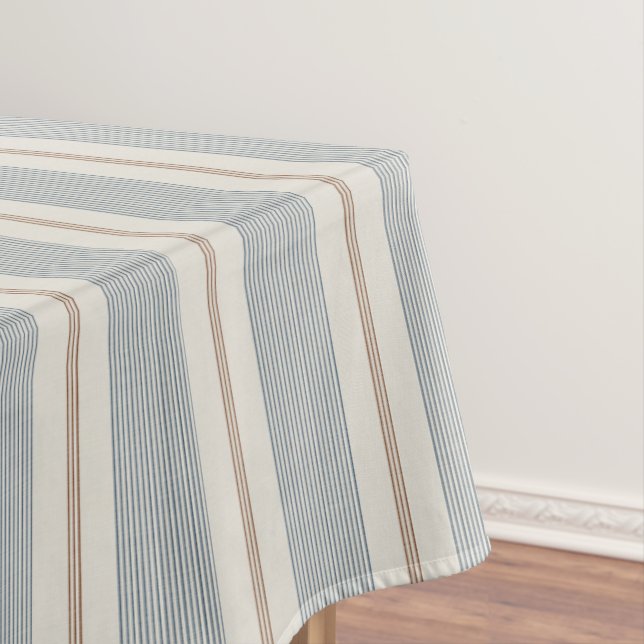 Mantel Azul y Marrón Francés Vintage - Granja Neutral (In Situ)