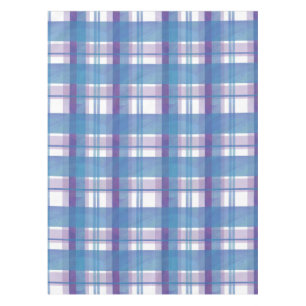 Mantel Azul y púrpura de la tela escocesa de Madras