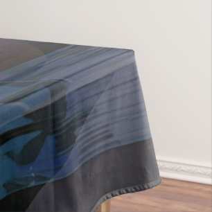 Mantel azulado, geométrico abstracto contemporáneo, cosec