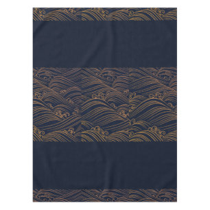 Mantel Azules marinos y oro japoneses Brown del modelo de