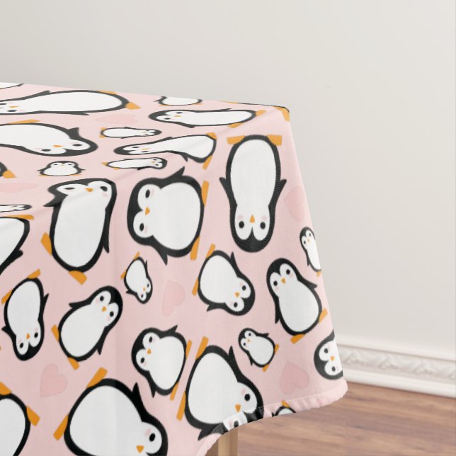 Mantel Baby Shower Pink Penguin (In Situ)