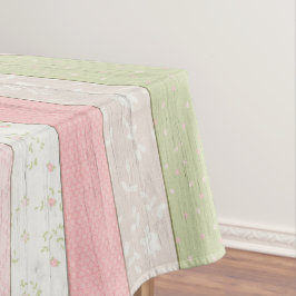 Mantel Baby Shower Rústico Sage Green & Pink Floral Wood