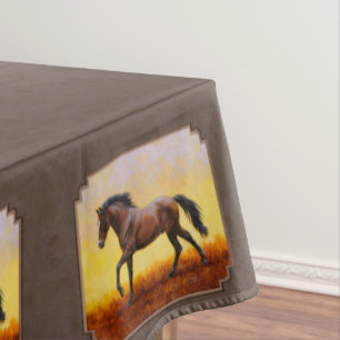 Mantel Bahía Oscura Corriendo Caballo Taupe