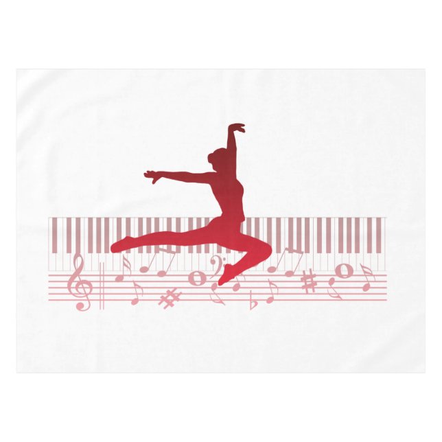 Mantel Bailarina de ballet en un teclado (Frente (Horizontal))