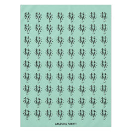 Mantel Bailarinas de un festival de silueta negra y verde