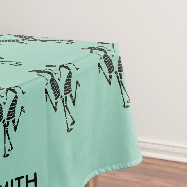 Mantel Bailarinas de un festival de silueta negra y verde (In Situ)