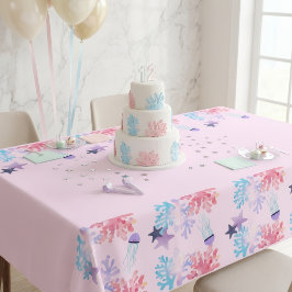 Mantel Bajo el Mar Cumpleaños Rosa y Morado