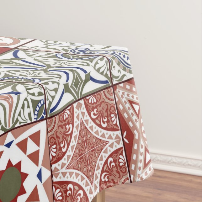 Mantel Baldosa marroquí - burdeos y azul (In Situ)