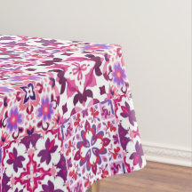 Baldosas españolas rosadas y moradas