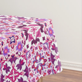 Mantel Baldosas españolas rosadas y moradas