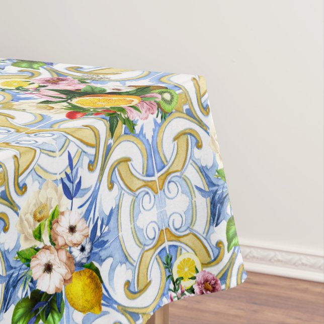 Mantel Baldosas mediterráneas, mayólica, siciliana     (In Situ)