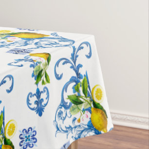 Mantel Baldosas mediterráneas, mayólica, siciliana