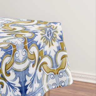 Mantel Baldosas mediterráneas, mayólica, siciliana