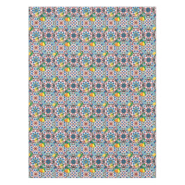 Mantel Baldosas mediterráneas, mosaicos, limón, arte de v