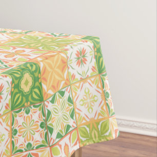 Mantel Baldosas orgánicas en verde y amarillo